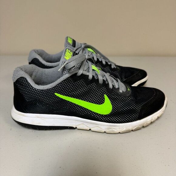 NIKE Sneakers Men\'s 10.5 Flex Experience Black Neon Green Athletic Running Shoe main image 8